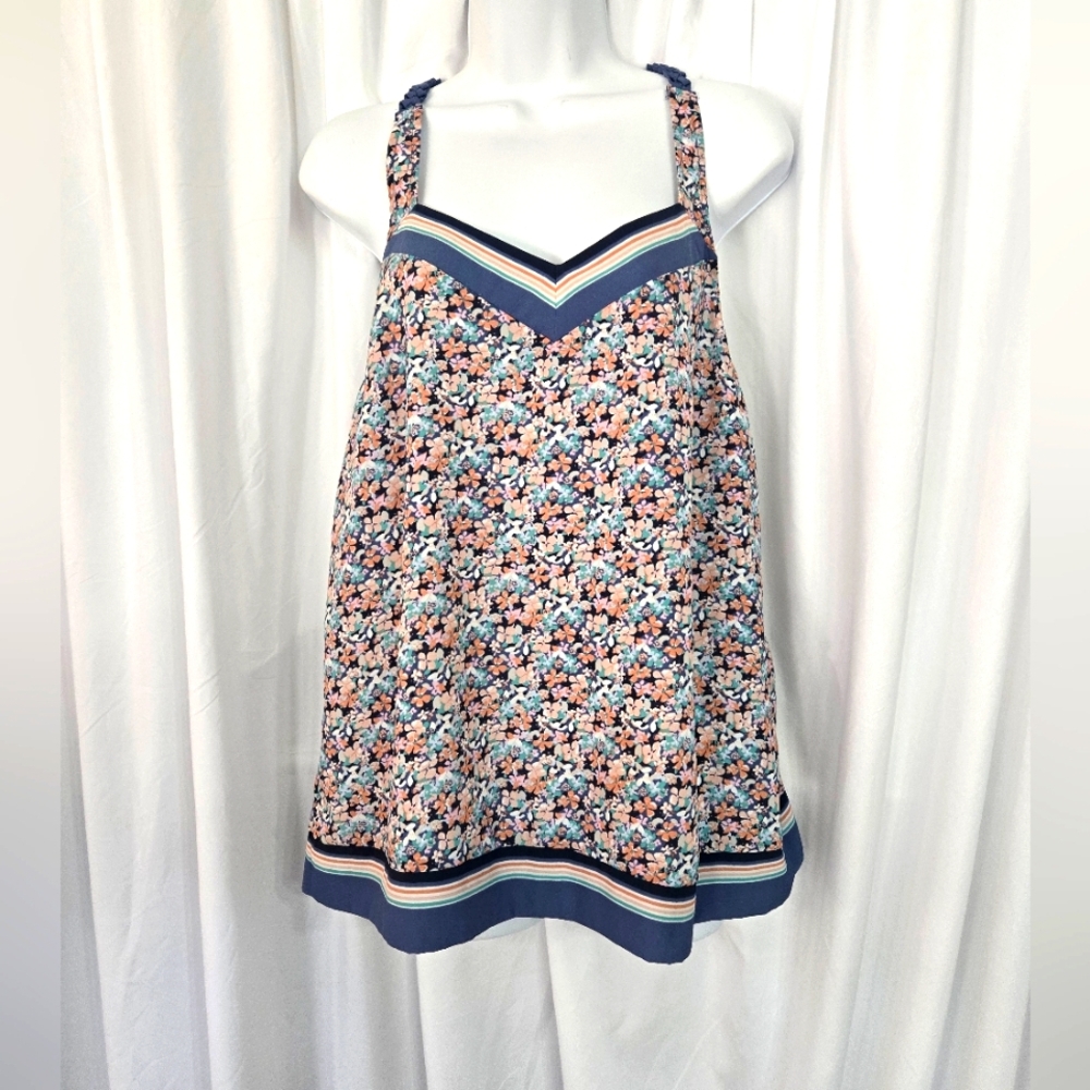 LC Lauren Conrad Floral Strappy Blouse - Multicolor